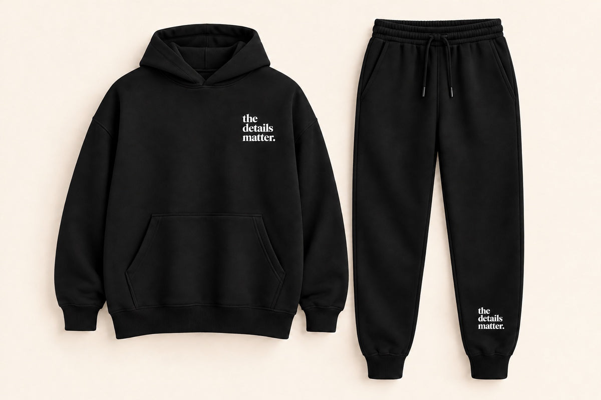 Black Hoodie + Jogger Set