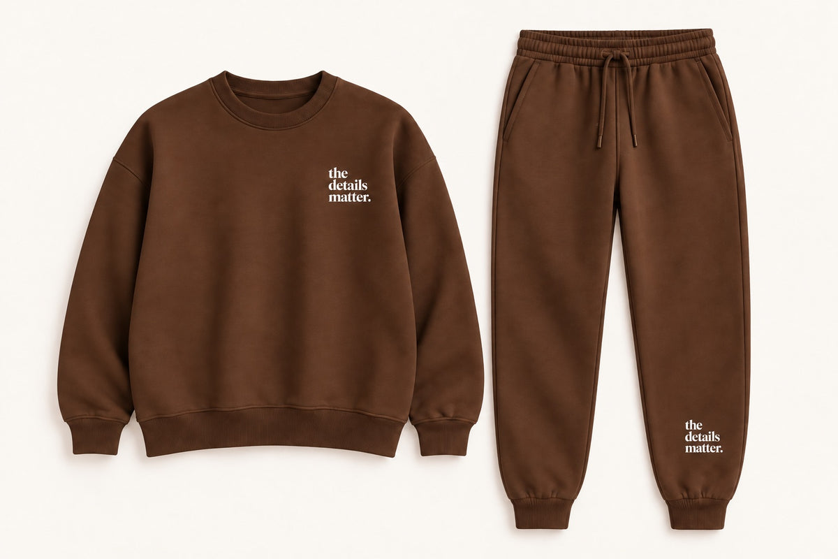 Chocolate Crewneck + Jogger Set
