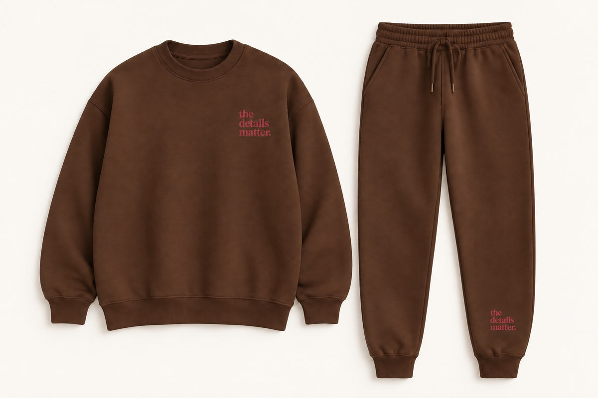Chocolate Crewneck + Jogger Set