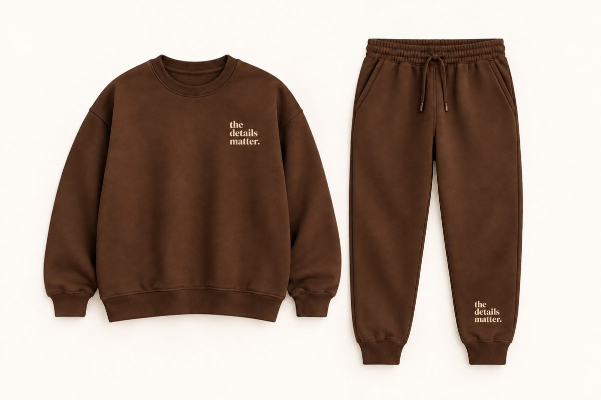 Chocolate Crewneck + Jogger Set