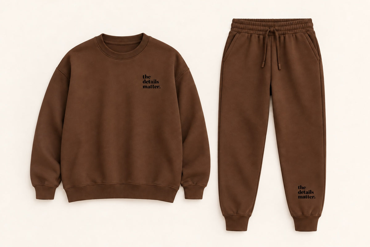 Chocolate Crewneck + Jogger Set