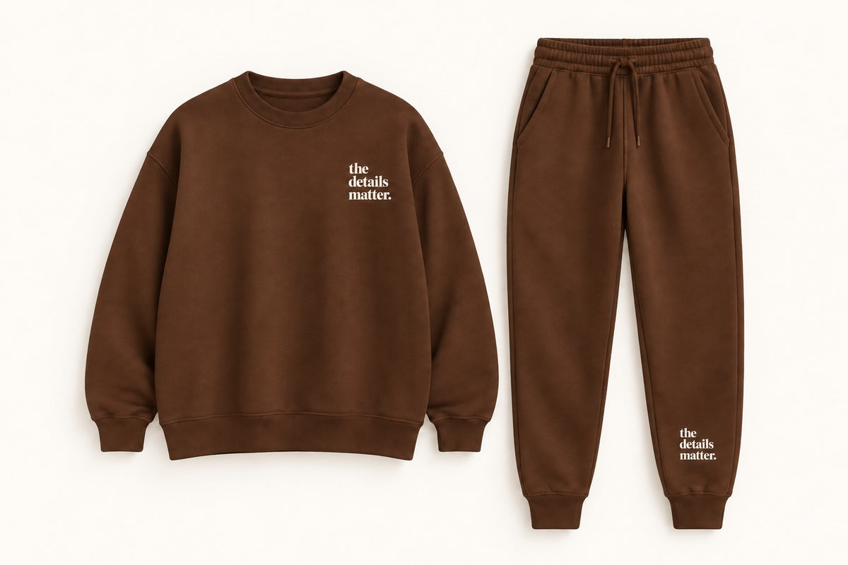 Chocolate Crewneck + Jogger Set