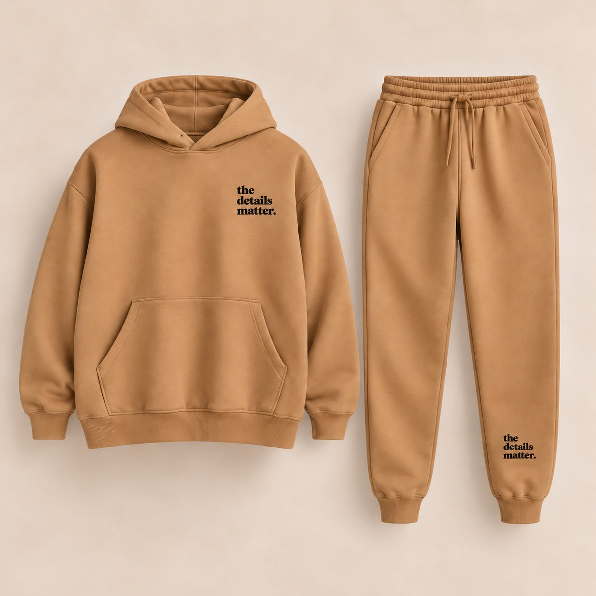 Tan Hoodie + Jogger Set