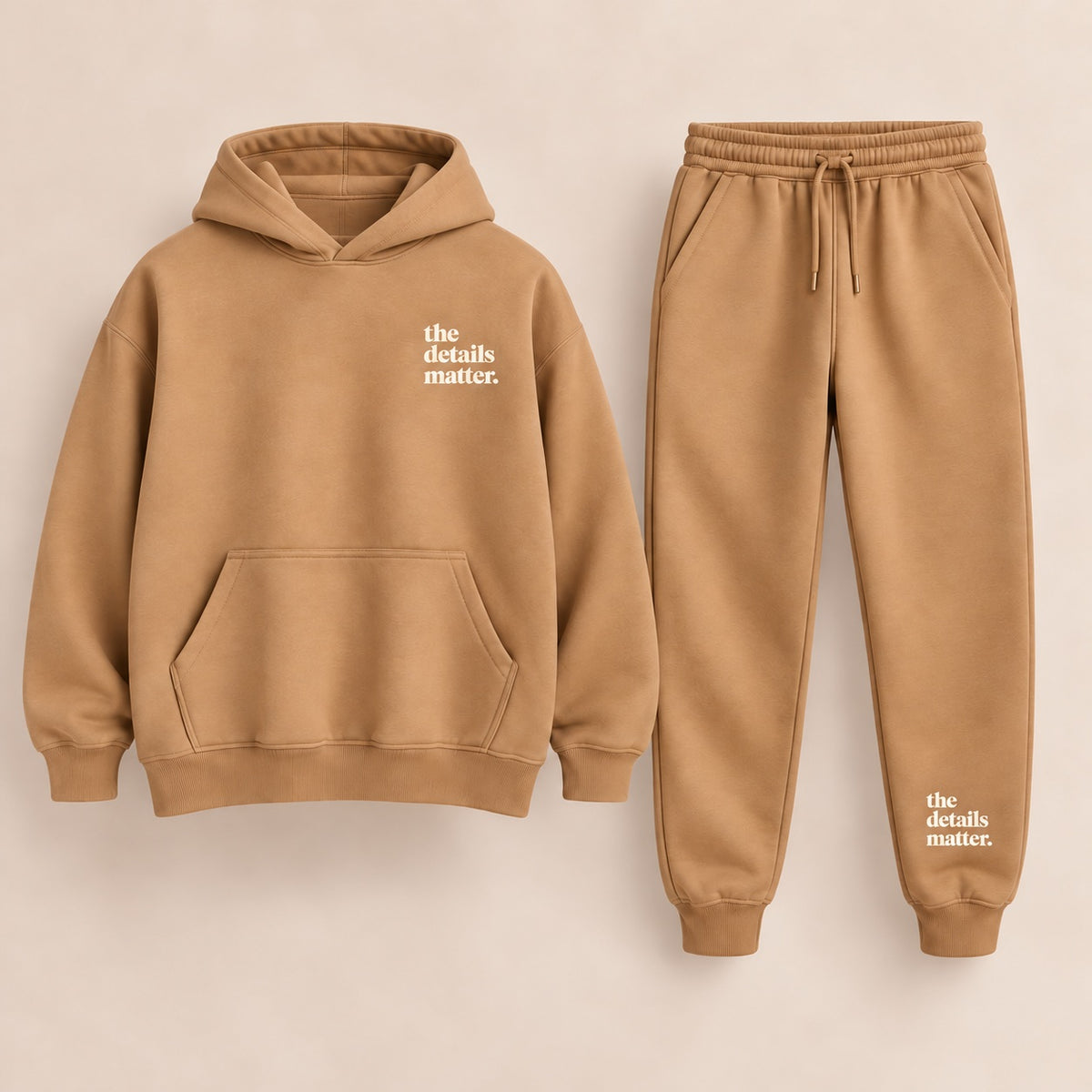 Tan Hoodie + Jogger Set