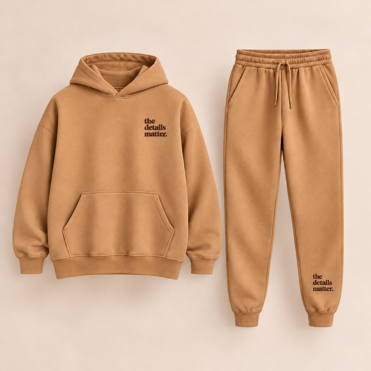 Tan Hoodie + Jogger Set