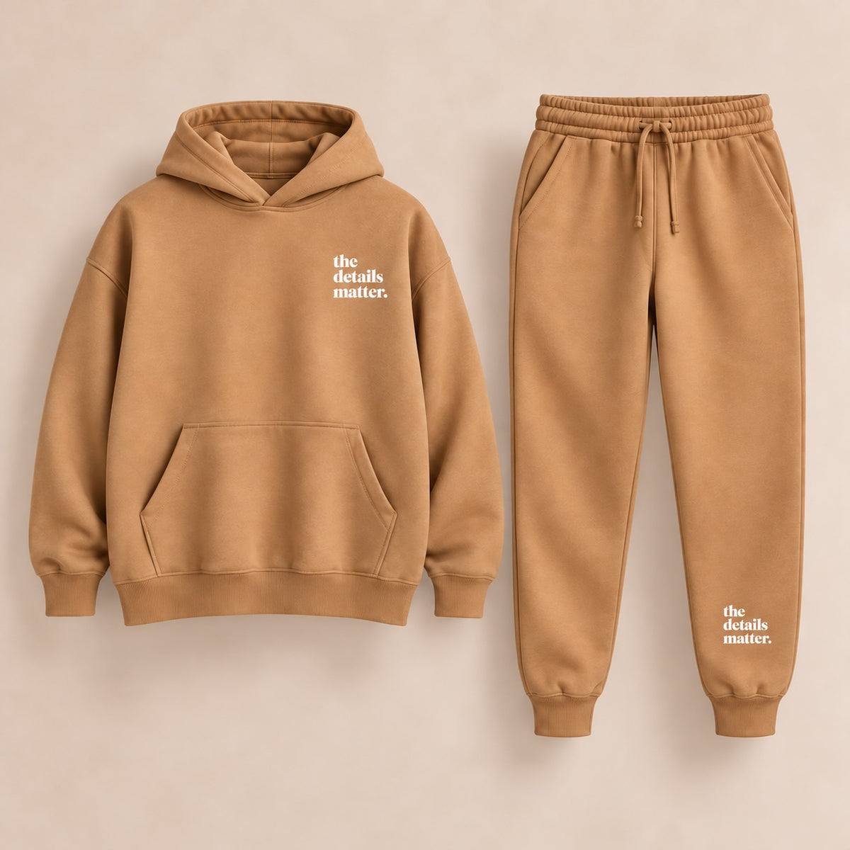 Tan Hoodie + Jogger Set