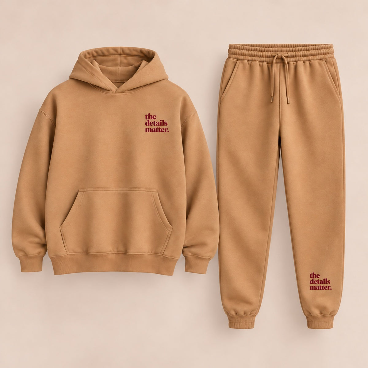 Tan Hoodie + Jogger Set