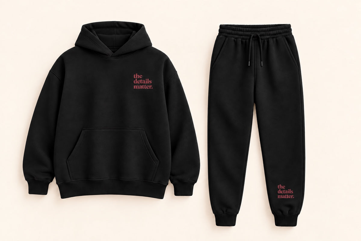 Black Hoodie + Jogger Set