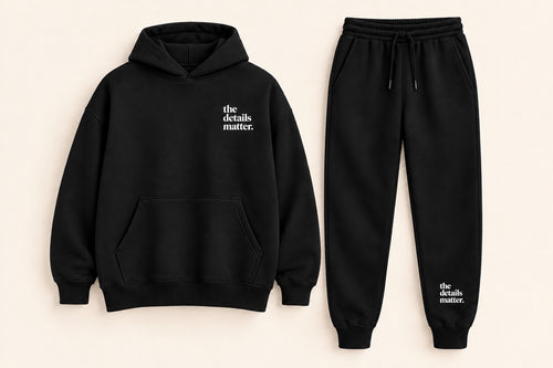 Black Hoodie + Jogger Set