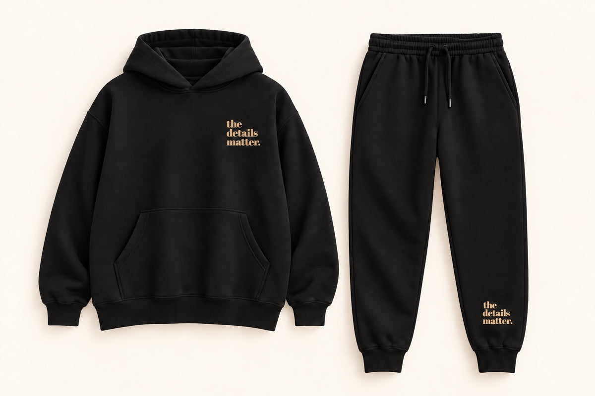 Black Hoodie + Jogger Set