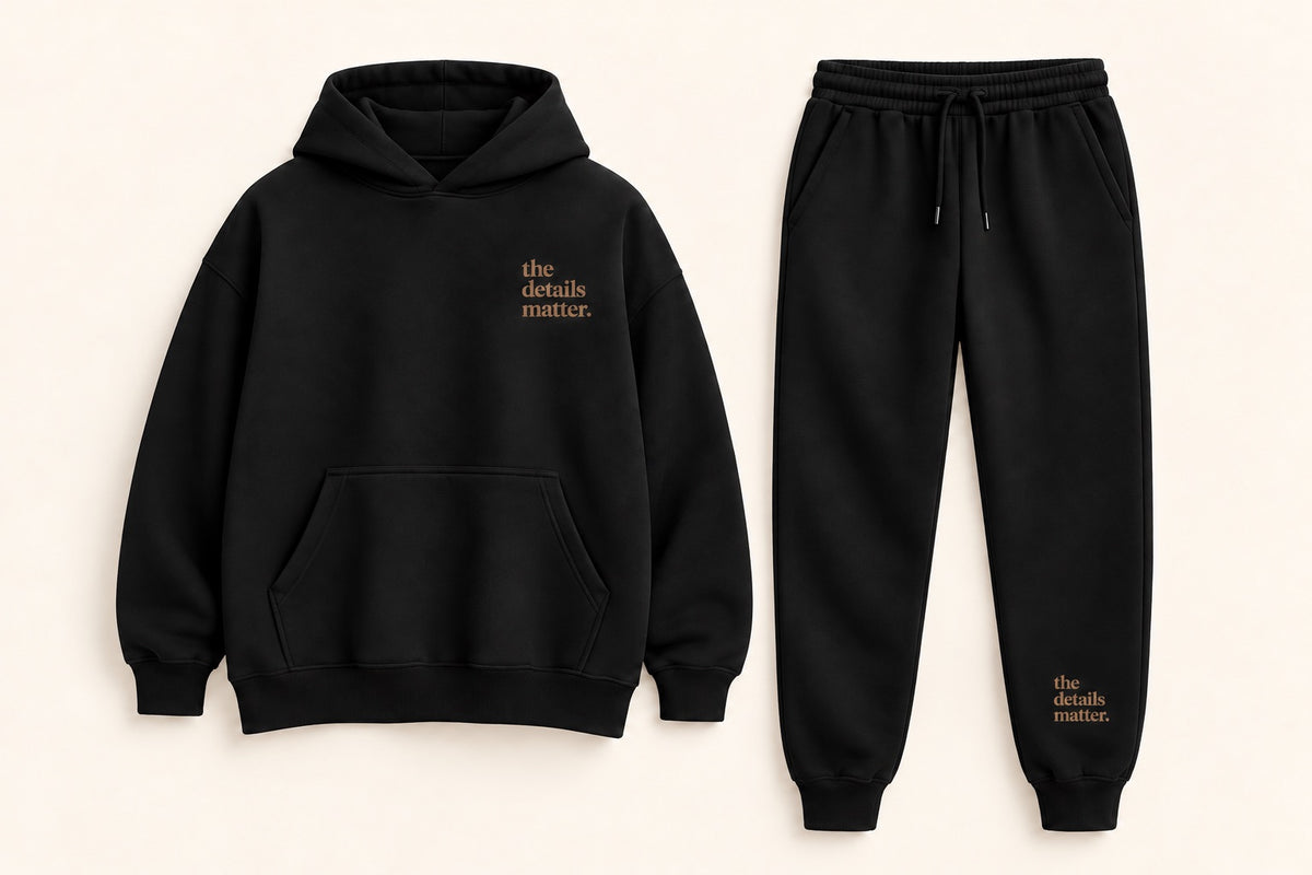 Black Hoodie + Jogger Set