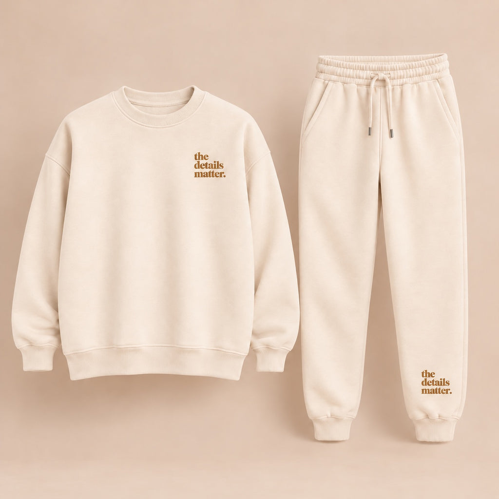 Ivory Crewneck + Jogger Set
